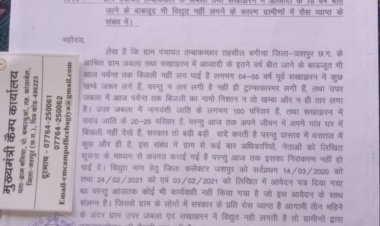 जबला एवं सखाझरण गांव में आजादी के 78 वर्ष बाद भी नहीं पहुंची बिजली