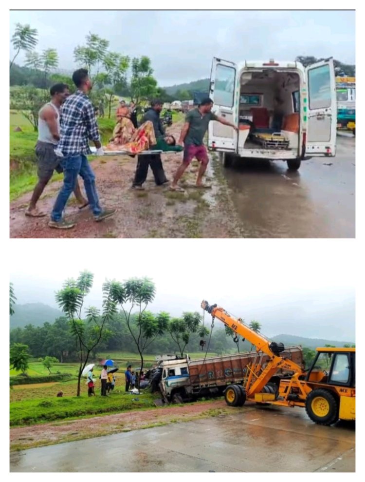 3 घंटे तक दुर्घटनाग्रस्त ट्रक के नीचे दबा रहा चालक, एक पैर घुटने से नीचे पूरी तरह से कुचलकर लटका रहा