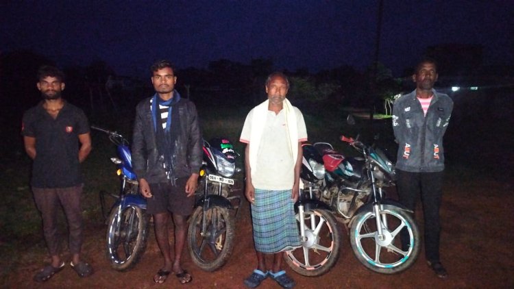 जशपुर पुलिस ने किया अंतर्राज्यीय बाइक चोर गिरोह का पर्दाफाश,