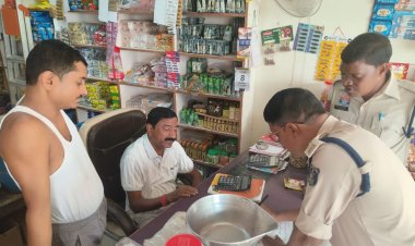 सार्वजनिक स्थानों पर तंबाकू उत्पाद बेचने वालों के खिलाफ जशपुर पुलिस की कार्यवाही] स्कूलों के आसपास के 114 दुकानों में कोटपा एक्ट के तहत 22 हजार 800 का जुर्माना वसूला