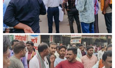 जमीन विवाद पर दो लोगों की हत्या को लेकर भड़का आक्रोश   मृतक के परिजनों ने नेशनल हाईवे 43 सड़क पर शव रख कर पत्थलगांव में किया चक्का जाम