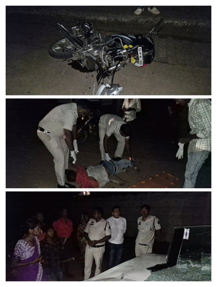 आधी रात को गरबा देखकर घर लौट रहे दो युवकों की दर्दनाक मौत  नेशनल हाईवे 43 पर तेज रफ्तार बोलेरो ने बाइक को मारी टक्कर दोनों युवकों की मौके पर ही मौत