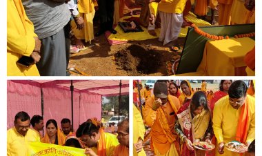 गिरजा गिरे न मस्जिद टूटे वह मंदिर निर्माण करें, जन जन में देवत्व जगाएं : आदर्श दीदी  108 कुण्डीय शक्ति संवर्धन गायत्री महायज्ञ के भूमि पूजन के साथ तैयारियों का शुभारंभ