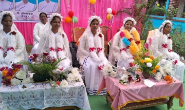 संत अन्ना धर्म संघ के पांच धर्म संघीय बहनों ने सम्मान पूर्वक आजीवन व्रतधारण लिया