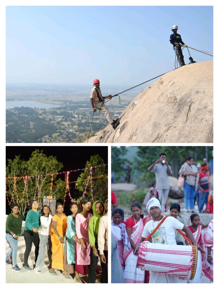 जशपुर जम्बुरी में पर्यटकों ने लिया ग्रामीण संस्कृति, रोमांच और आतिथ्य का अनूठा अनुभव  केरे गांव में आठ होम स्टे की सुविधा, देशदेखा में रॉक क्लाइंबिंग और लोक नृत्य-संस्कृति का आकर्षण