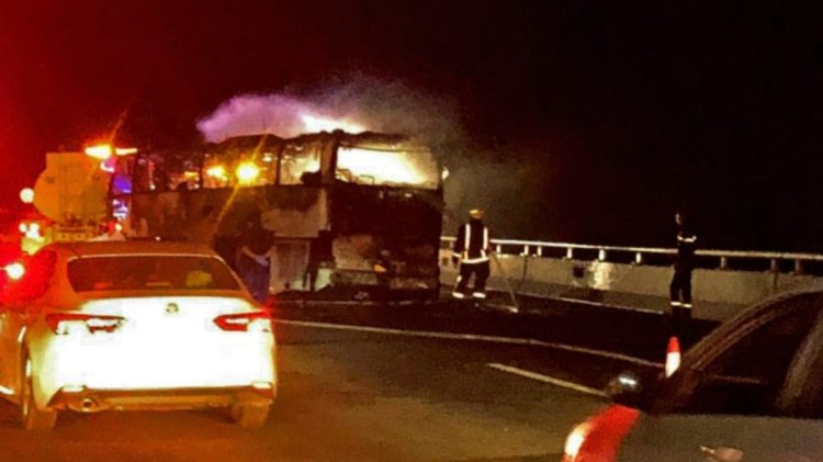 सऊदी अरब में भीषण सड़क हादसा, डीजल टैंकर से टकराई यात्री बस  भारत से उमराह के लिए गए 42 यात्रियों की हादसे में मौत  मृतकों में 20 महिलाएं और 11 बच्चे शामिल सभी हैदराबाद के रहने वाले