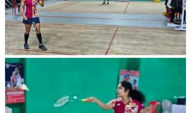 नेशनल शटलर आकर्षि कश्यप ने जशपुर में हो रहे 24वीं स्टेट बैडमिंटन चैंपियनशिप में अपना पहला मैच जीता  जशपुर के अमन चौरसिया ने रोमांचक मुकाबले में बिलासपुर के अथर्व राय को दी शिकस्त 