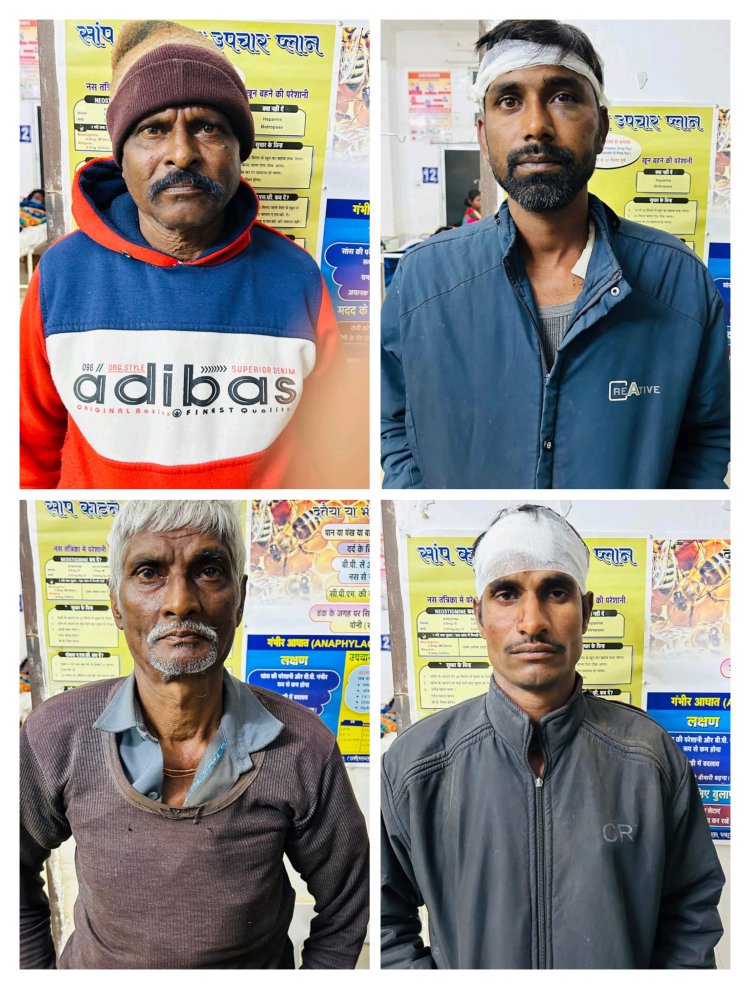 जमीन विवाद में बलवा, लाठी - डंडों व कुल्हाड़ी से हुई जमकर मारपीट