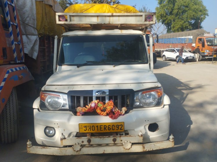 लोदाम बैरियर में पुलिस ने फिर पकड़ा 100 बोरी अवैध तुंबाखू , पिकअप जप्त