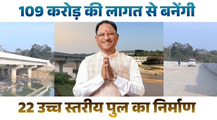 जशपुर जिले की 22 नदियों में 109 करोड़ रुपए से उच्च स्तरीय पुल का होगा निर्माण  215 छोटे पुल-पुलिया निर्माण के लिए 20 करोड़ 93 लाख रुपए की भी मंजूरी