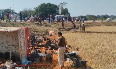 नेशनल हाइवे पर हादसा, बाइक सवार युवक की दर्दनाक मौत   टमाटर लोड पिकअप ने सामने से बाइक को मारी टक्कर