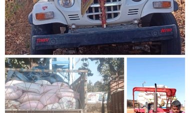 जशपुर पुलिस ने फिर पकड़ा अलग अलग थाना, चौकी क्षेत्रों में अवैध धान परिवहन   दो पिकअप व एक ट्रैक्टर से कुल 84 क्विंटल धान जप्त