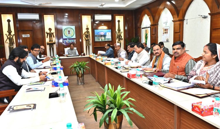कैबिनेट की बैठक में लिए गए अनेक महत्वपूर्ण निर्णय   मुख्यमंत्री विष्णु देव साय की अध्यक्षता में मुख्यमंत्री निवास कार्यालय में आयोजित हुई मंत्रीपरिषद की बैठक