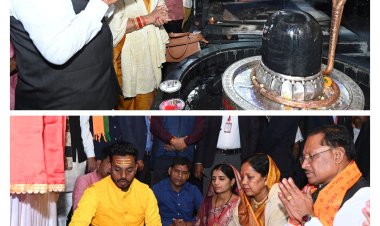 *महाशिवरात्रि पर बाबा धाम में मुख्यमंत्री ने की पूजा-अर्चना, 1.20 करोड़ के विकास कार्यों का शिलान्यास*  *मुख्यमंत्री ने सपत्नीक श्री श्री 108 श्री सत्यनारायण बाबा धाम में की पूजा-अर्चना*