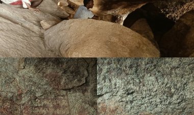 जशपुर के गढ़पहाड़ की गुफा में मिले प्रागैतिहासिक शैलचित्र  जयमरगा (जशपुर) में आदिम मानव की कला और जीवन के प्रमाण