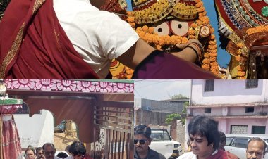 *दोकड़ा में भक्तिमय माहौल — श्री जगन्नाथ मंदिर, श्री फलेश्वर नाथ महादेव मंदिर पहुंचे संत चिन्मयानंद बापू, पूजा-अर्चना कर लिया आशीर्वाद*