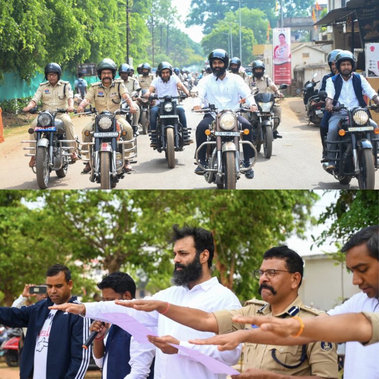 जशपुर में निकली हेलमेट जागरूकता बाइक रैली, 70 से अधिक जवान हुए शामिल  कलेक्टर व एसएसपी ने दिलाई शपथ, अब बिना हेलमेट चलने वालों पर होगी कार्रवाई  सोमवार से शासकीय कर्मचारियों के लिए हेलमेट अनिवार्य